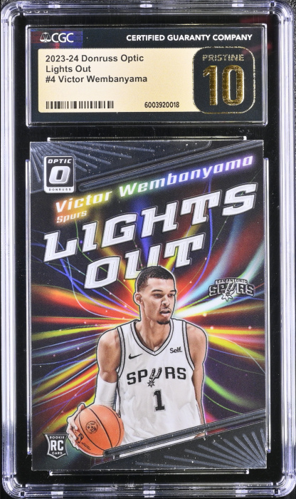 2023-24 Optic Victor Wembanyama #4 Rookie Lights Out Insert CGC PRISTINE 10