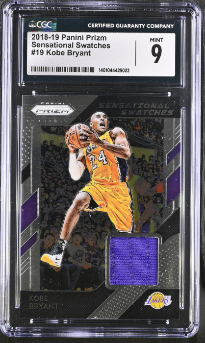 2018 Prizm - Sensational Swatches - Game-worn Jersey - Kobe Bryant #19 - CGC 9